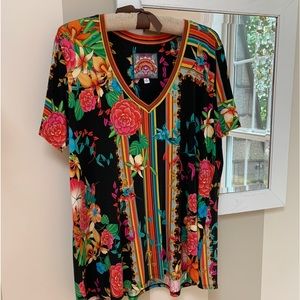 Johnny Was blouse/ tee shirt. Great colors medium